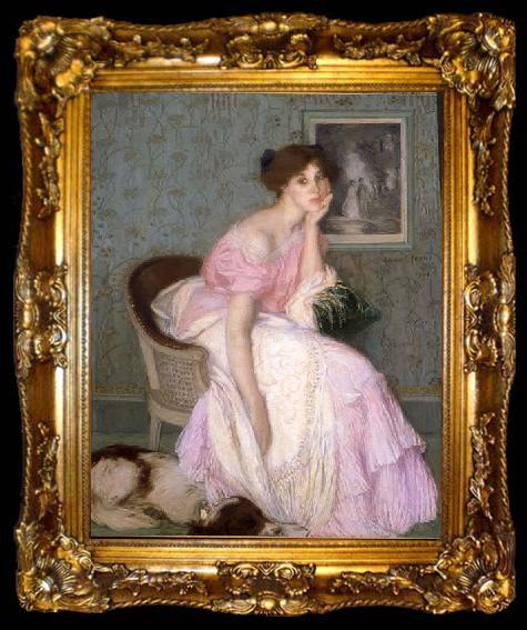 framed  Jean-Baptiste Jouvenet Portrait of Miss Ella Carmichael, ta009-2